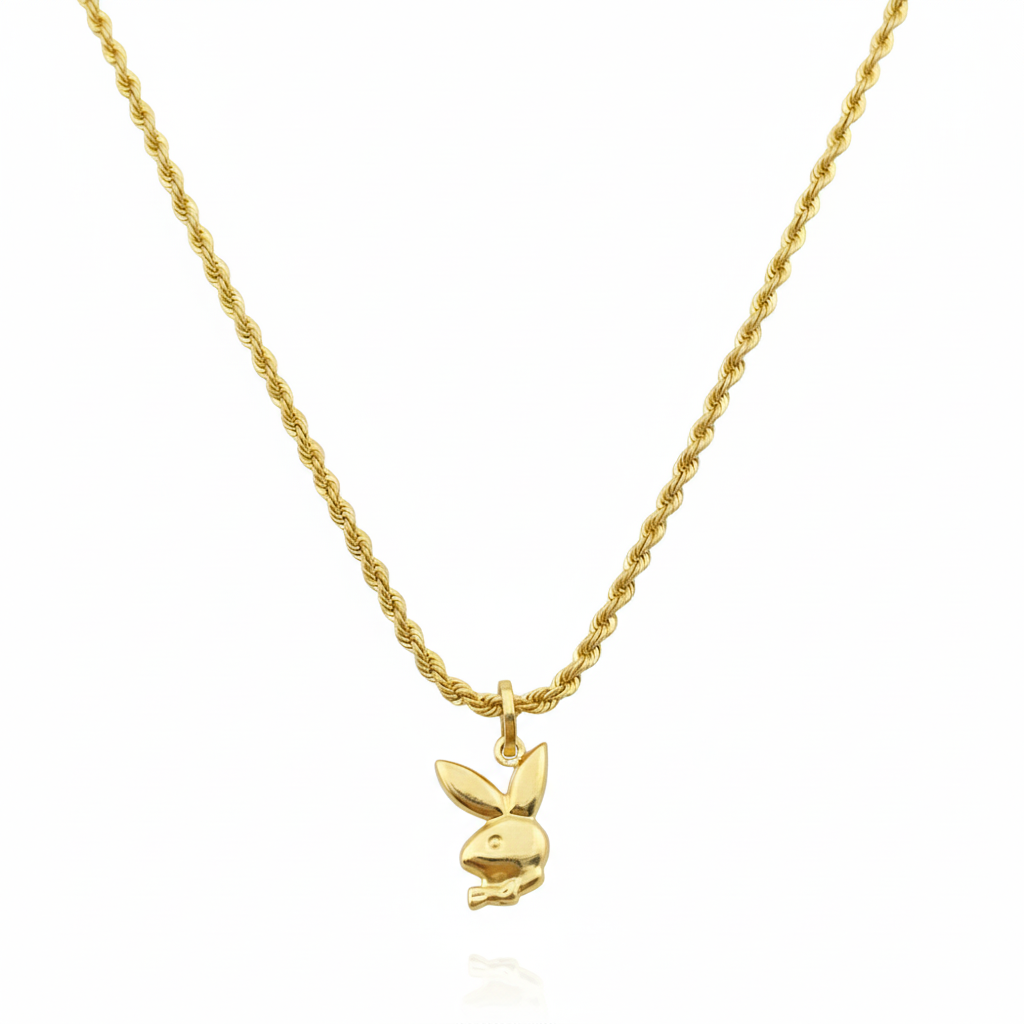 18k Gold Bunny Necklace