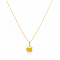 18K Real Gold Apple Necklace