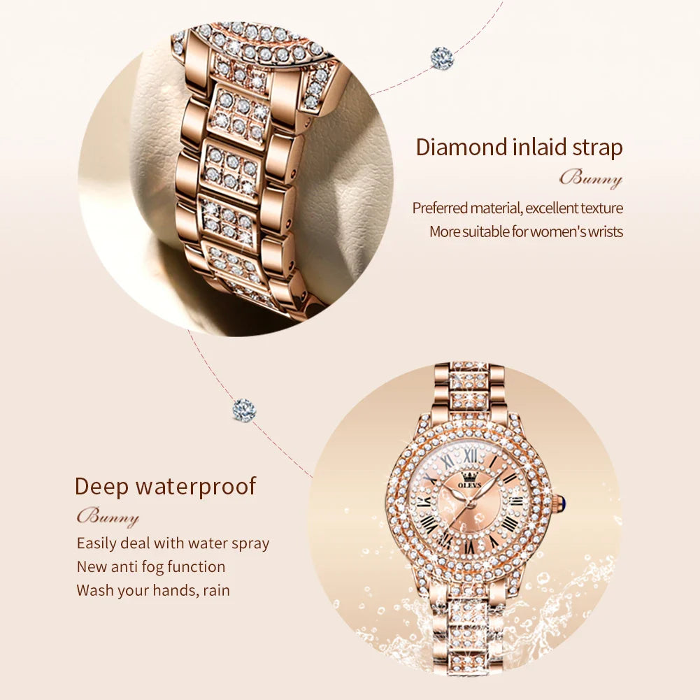 OLEVS 9943 Original Diamond Watch for Women