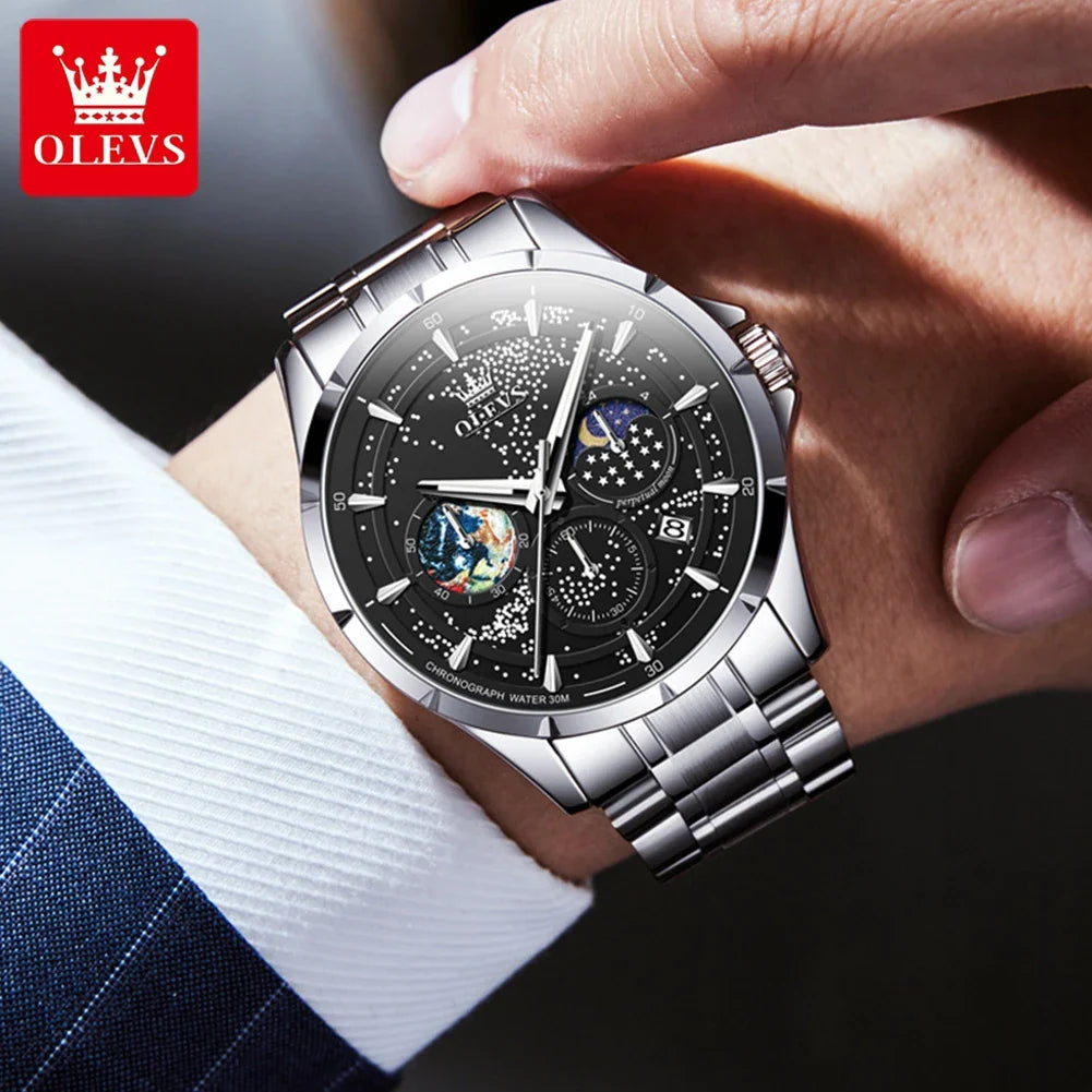 OLEVS 5538 Steel Strap Men's Watch