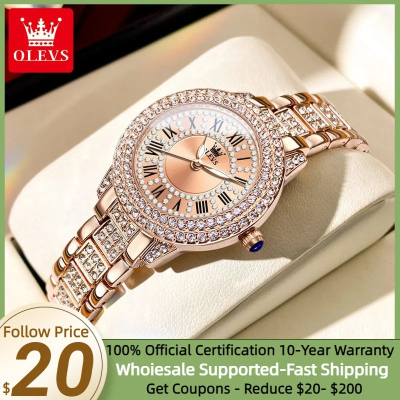 OLEVS 9943 Original Diamond Watch for Women