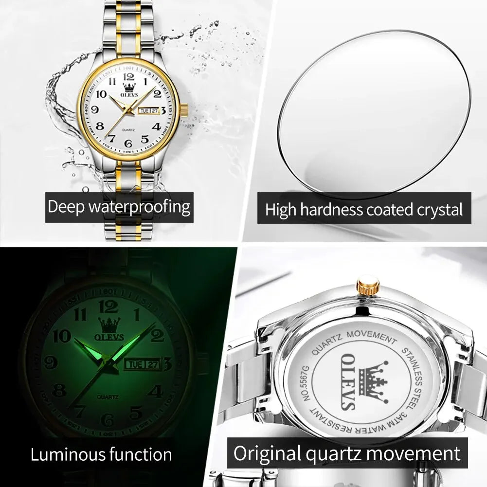 OLEVS 5567 Luxury Quartz Watch for Women