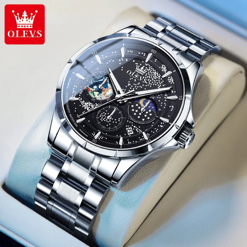 OLEVS 5538 Steel Strap Men's Watch