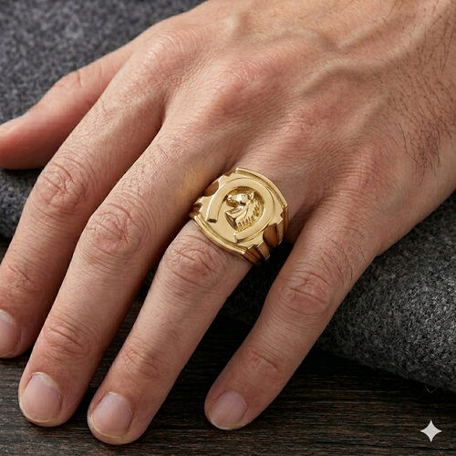 18k Gold Horse Shoe Power Ring