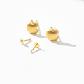 18K Real Gold Apple Earrings
