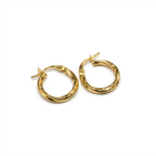 18k Gold Plain Light Loop Earrings