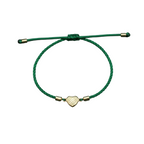 18K Real Gold Heart Style Lucky Charm Bracelet
