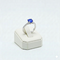 925 Silver Dia Sapphire Ring