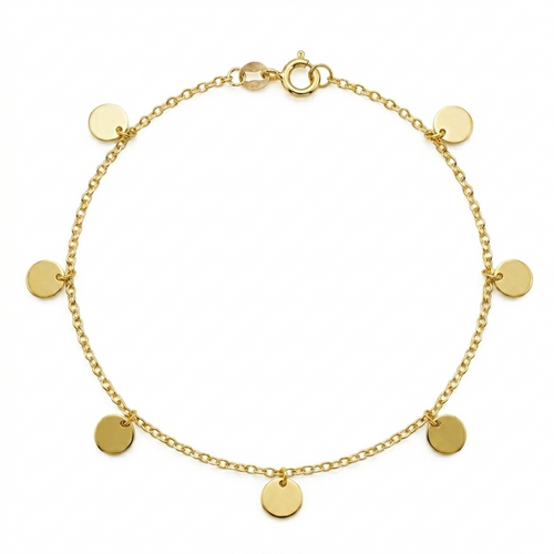 18k Gold Light Ball Anklet