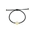 18K Real Gold Flower Lucky Charm Bracelet
