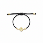 18K Real Gold Sunflower Style Lucky Charm Bracelet