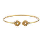 18k Gold Matte Tri Color Cinnamon Bangle