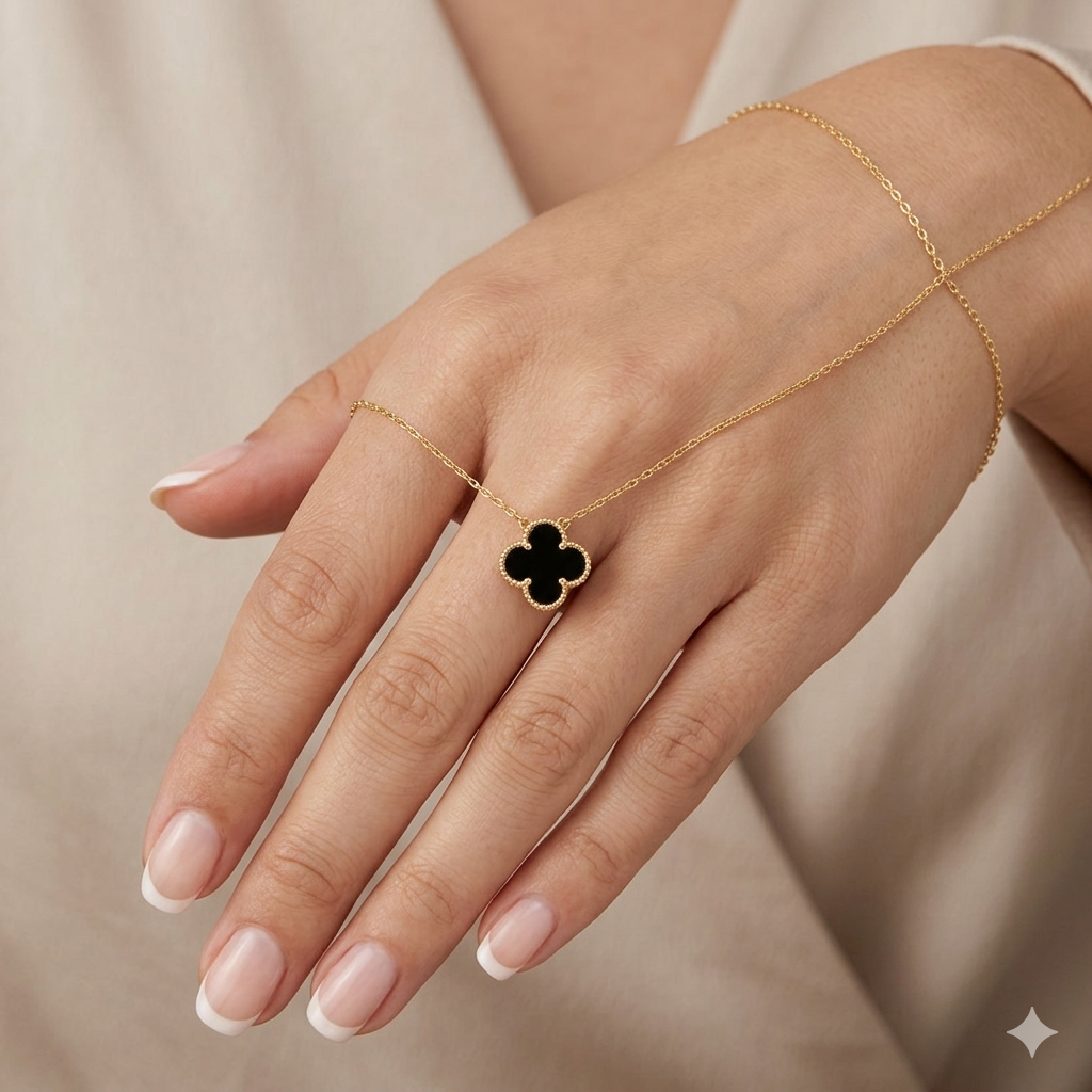 18k Gold Attached Black VC Necklace
