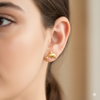 18K Real Gold Dolphine Earrings
