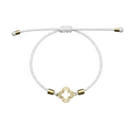 18K Real Gold Cutting Flower Lucky Charm Bracelet