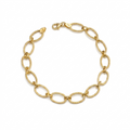 18k Gold Thin Matte Loop Bracelet
