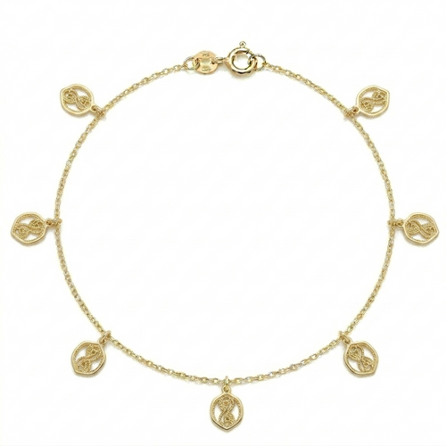 18k Gold Leaf Inspired Anklet
