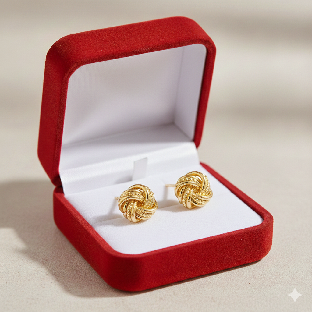 18k Gold Cinnamon Earrings