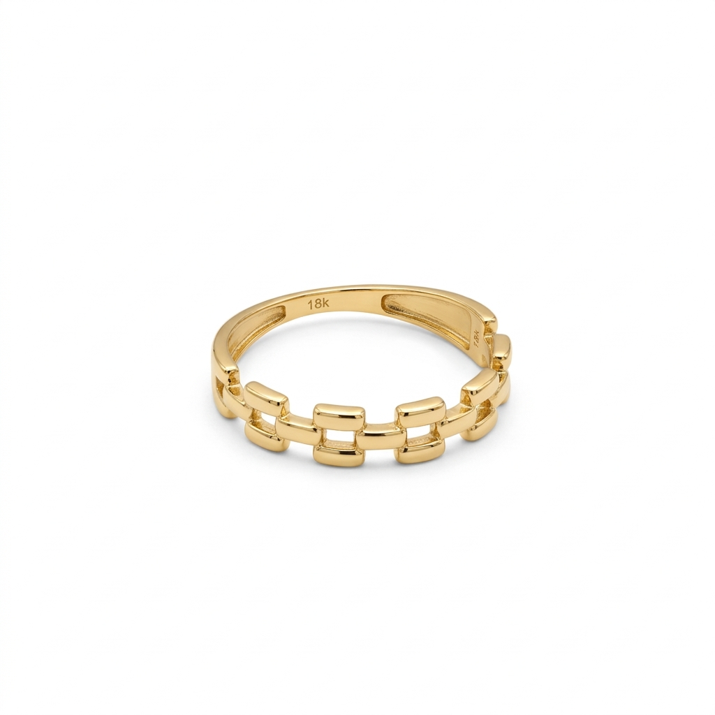 18k Gold Chain Inspired Ring