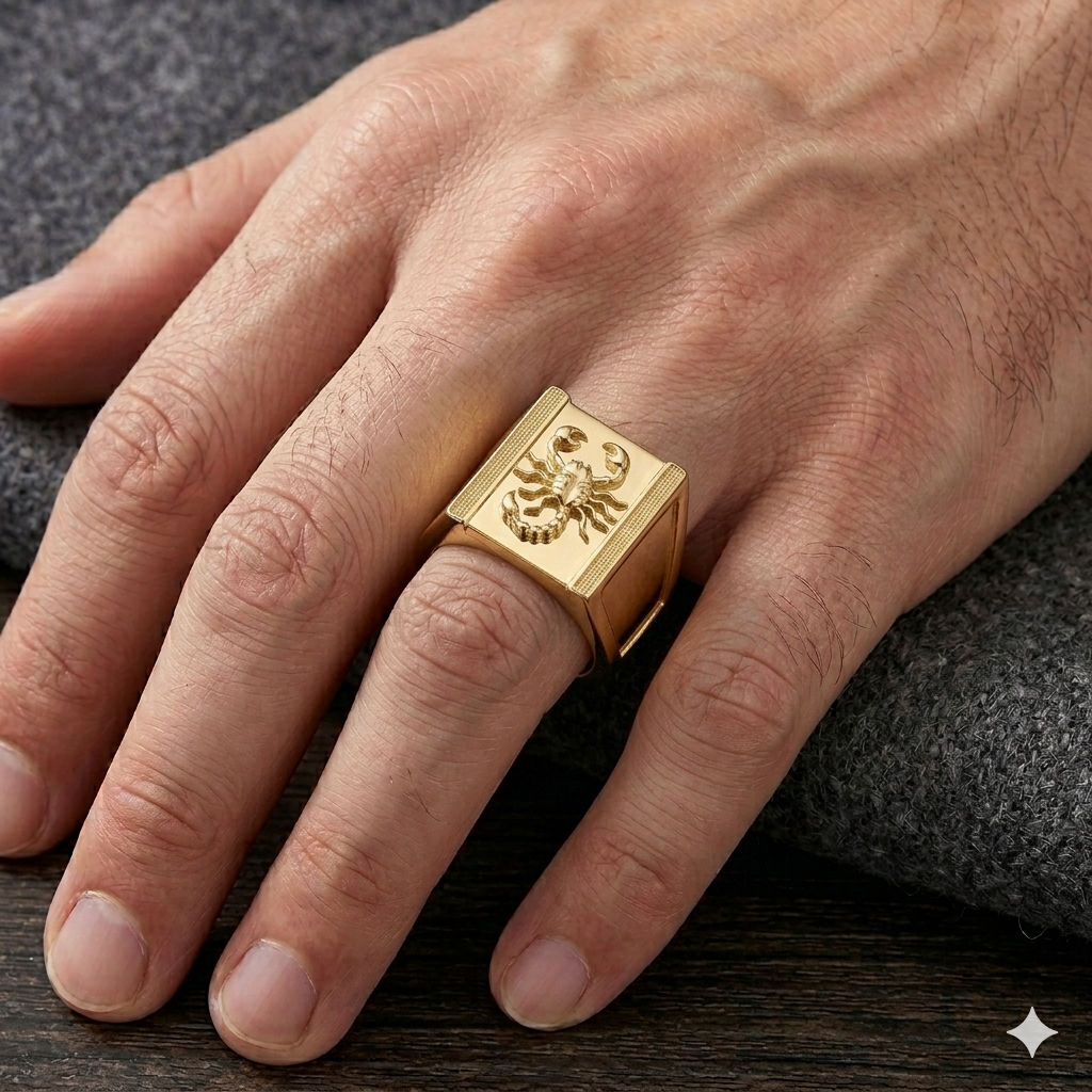 18k Gold Scorpion Inspired Ring