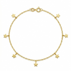 18k Gold Light Star Anklet