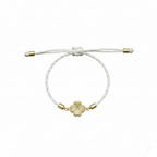 18K Real Gold Amazing Heart Flower Charm Bracelet