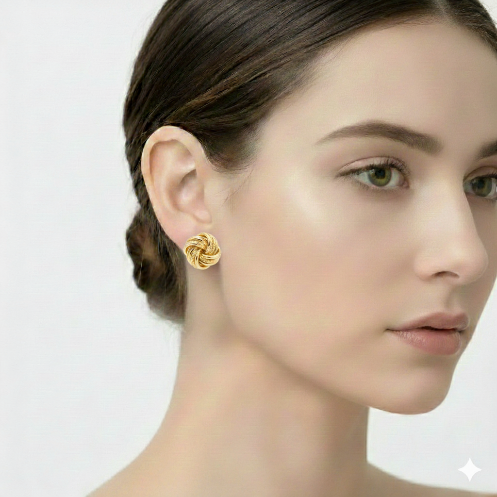 18k Gold Cinnamon Earrings