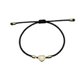 18K Real Gold Heart Style Lucky Charm Bracelet