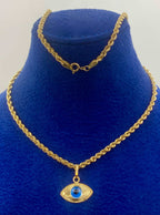 18K Gold Evil Eye Necklace - Embellish Gold
