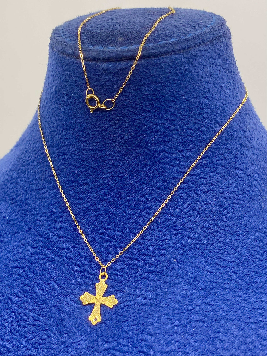 18K Gold Cross Necklace - Embellish Gold