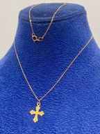 18K Gold Cross Necklace - Embellish Gold
