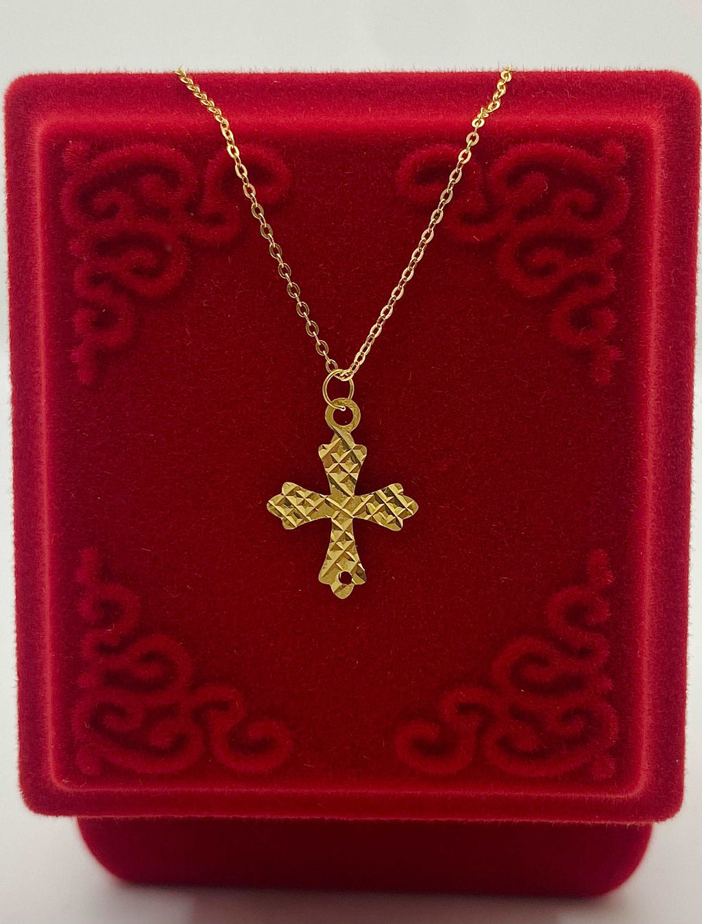 18K Gold Cross Necklace - Embellish Gold