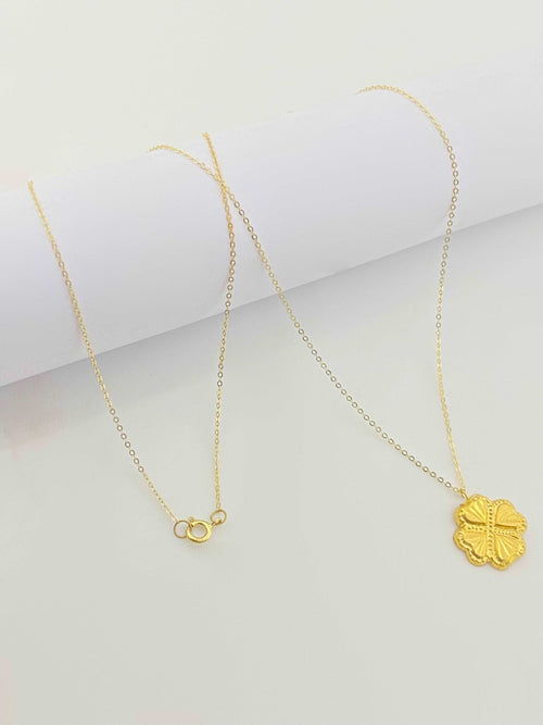 18K Gold Flower Necklace - Embellish Gold