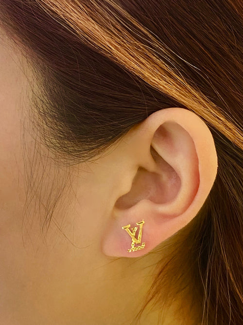 18K Gold Love Screw Earrings - Embellish Gold