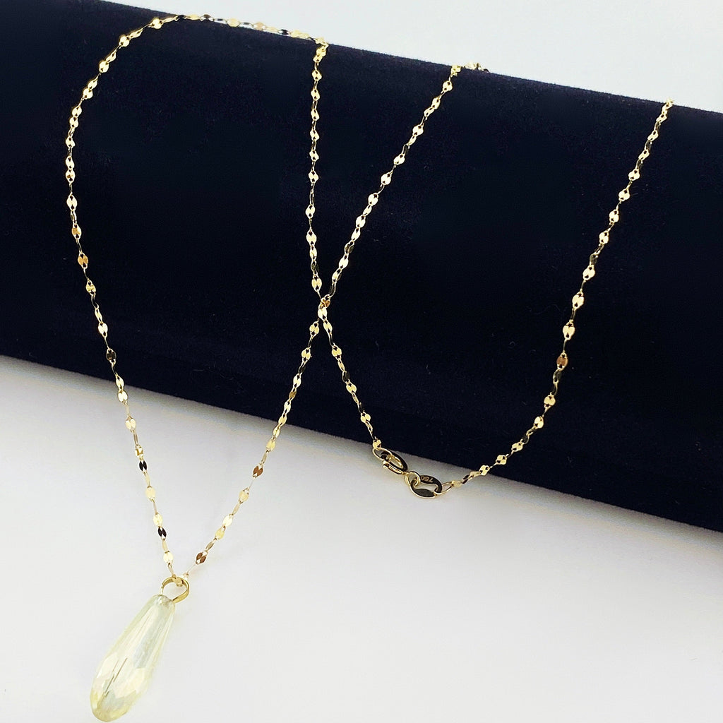 18K Real Gold Acrylic Stone Necklace 1 - Embellish Gold