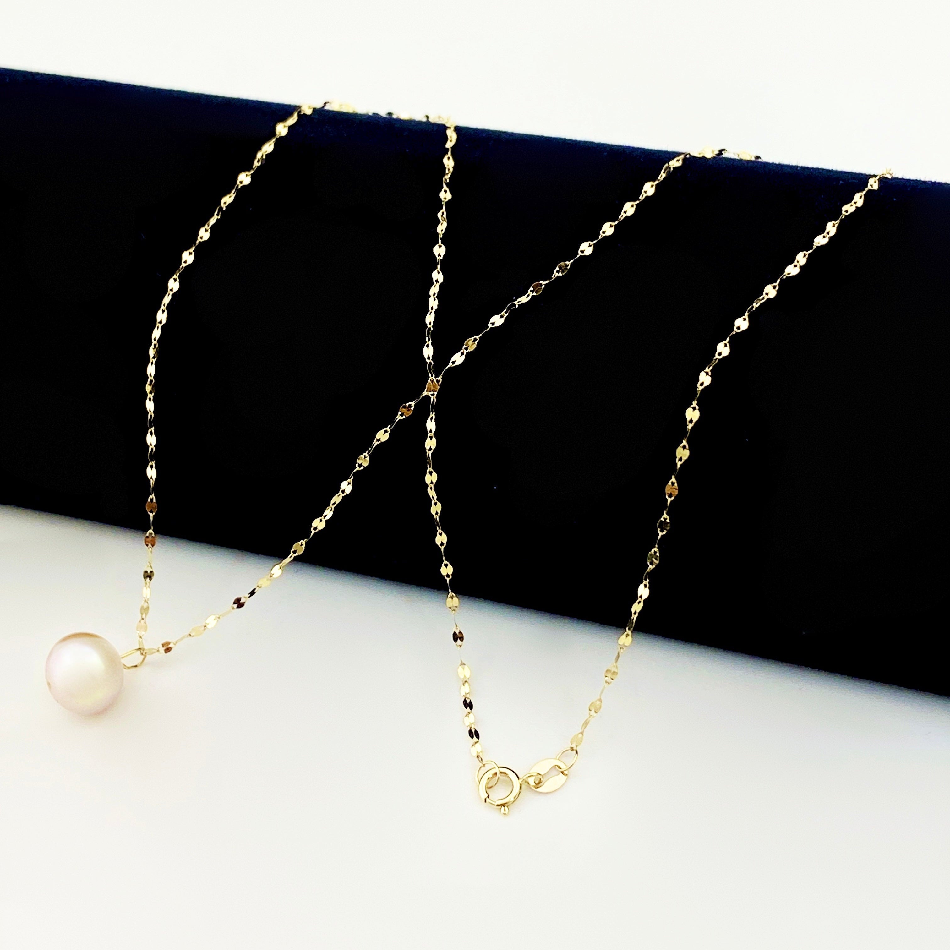 18K Gold Baby Pink Pearl Necklace - Embellish Gold