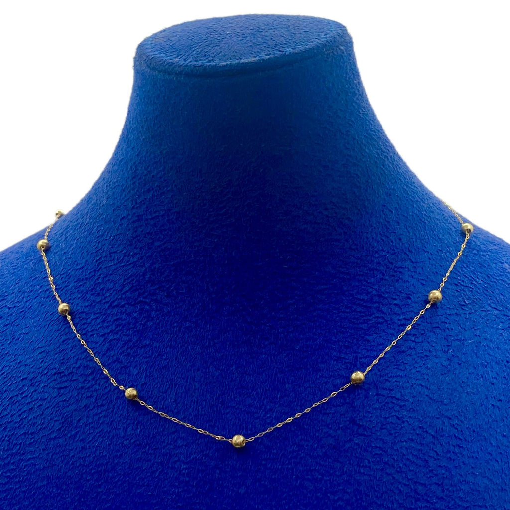 18K Real Gold 10 Balls Necklace - Embellish Gold