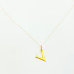 18K Real Gold V Necklace - Embellish Gold