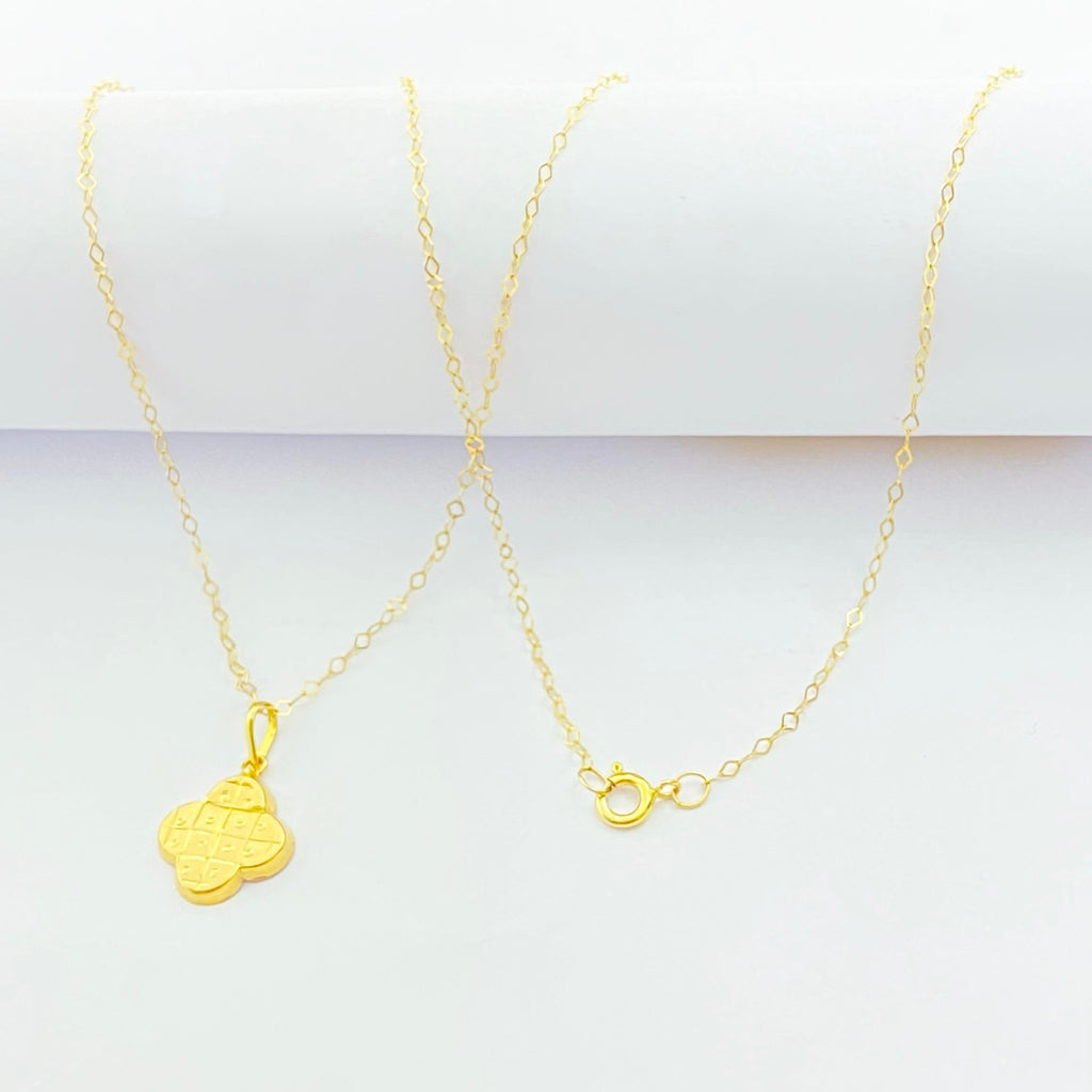 18K Real Gold VC Box Necklace - Embellish Gold