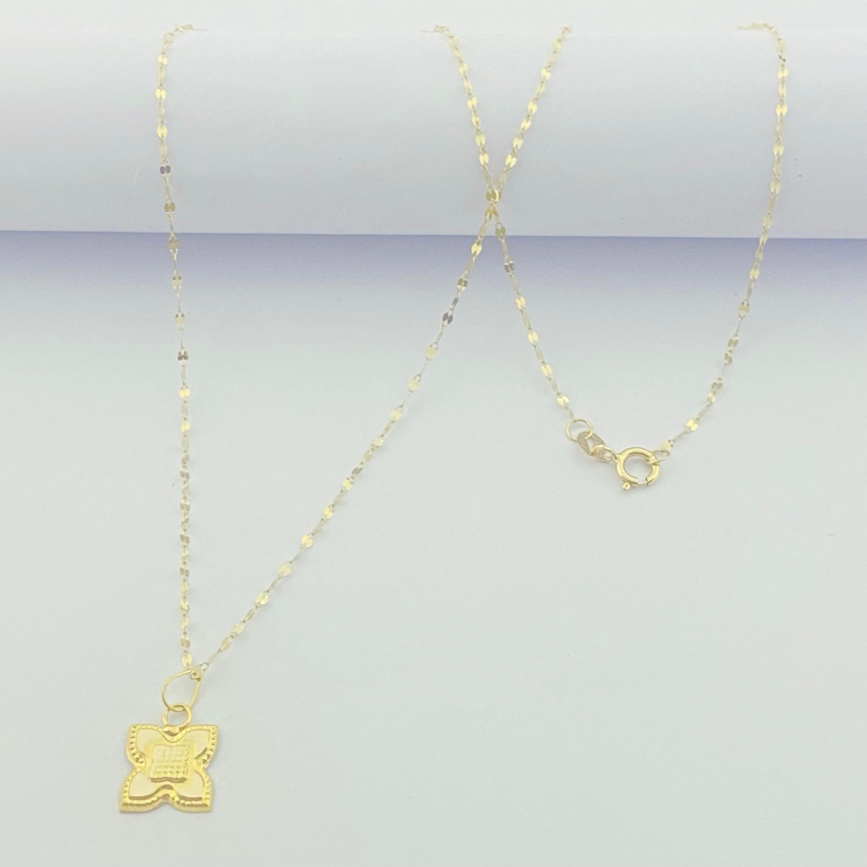 18K Real Gold Rob Flower Necklace And Earring Set - Embellish Gold