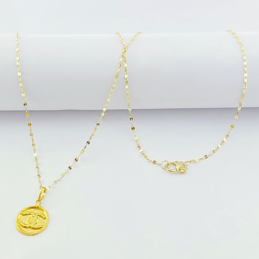 18K Real Gold CC Necklace - Embellish Gold
