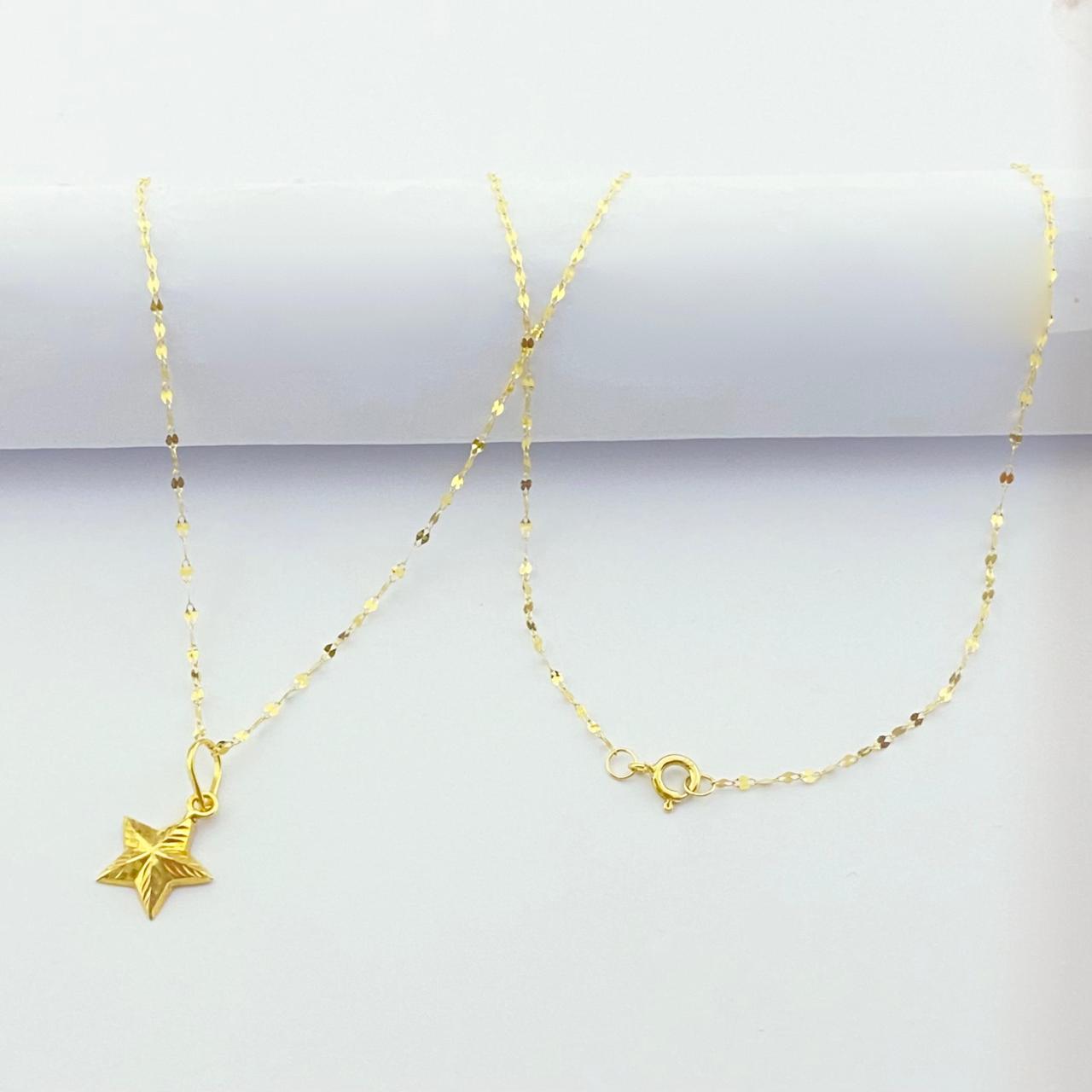 18K Real Gold Super Star Necklace - Embellish Gold