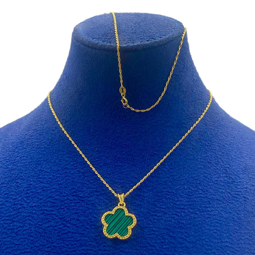 Green Star Necklace - Embellish Gold