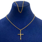 18k Gold Crucifix Necklace