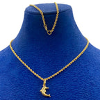 18k Gold Dolphin Necklace