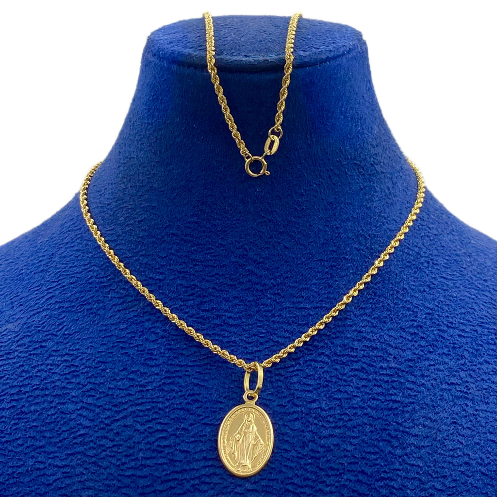 18k Gold Religious Inspired Necklace