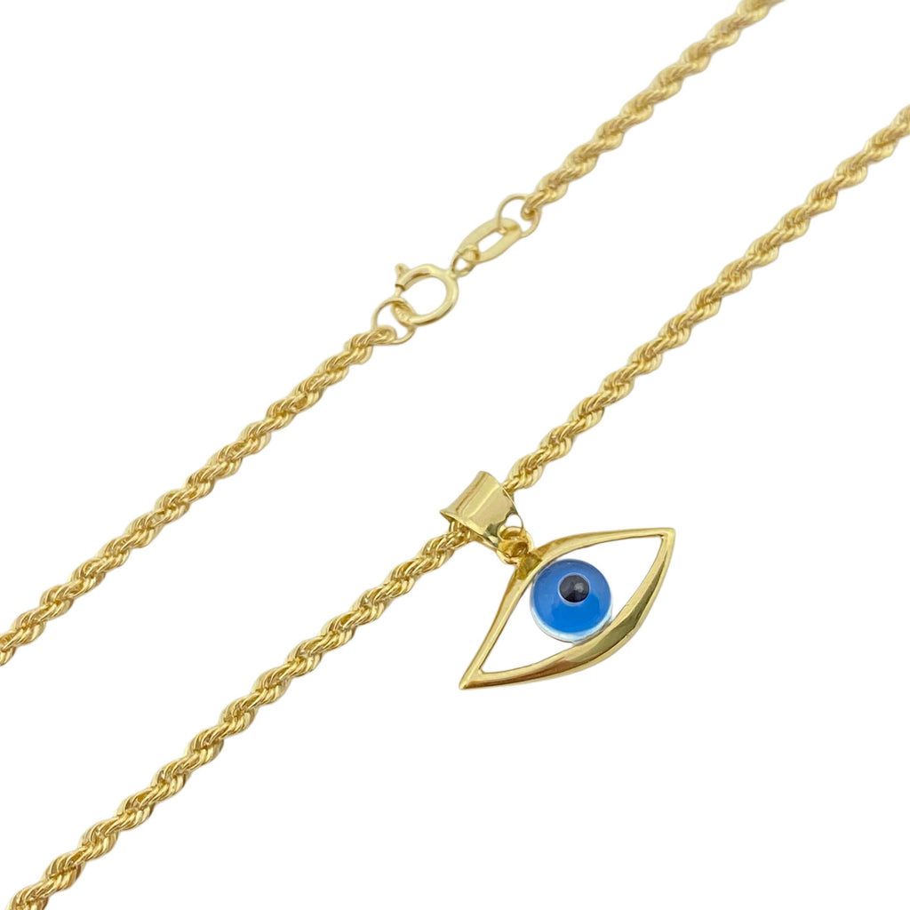 18k Gold Plain Amulet Necklace