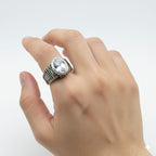 925 Silver Diamond Stone Ring