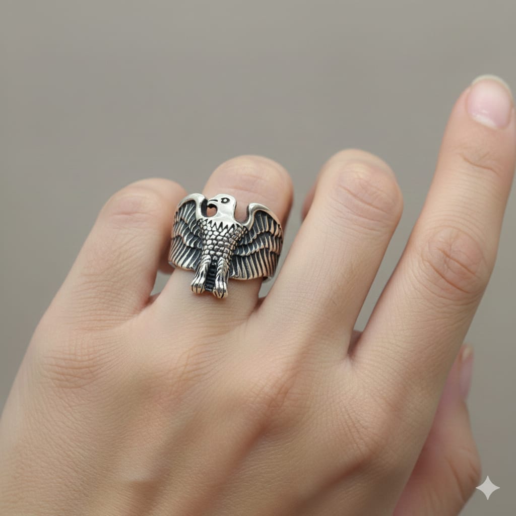 925 Silver Eagle Ring