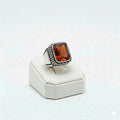 925 Silver Plain Ruby Stone Ring